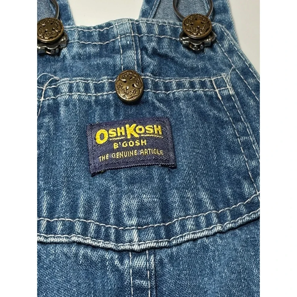 Vintage OshKosh Bgosh Kids Denim Overalls Blue Made in USA 2304 Size 2T